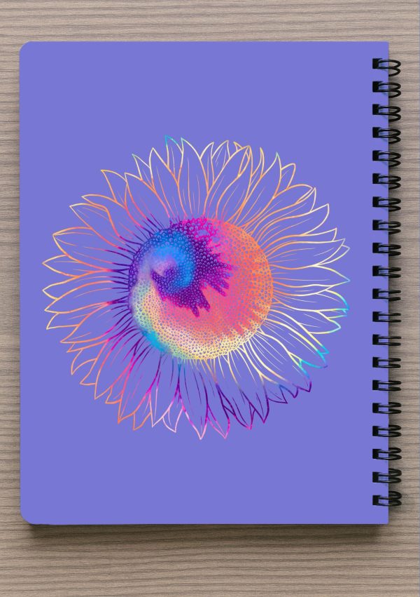 מחברת A4 -פרח צבעוני וסימניה תואמת