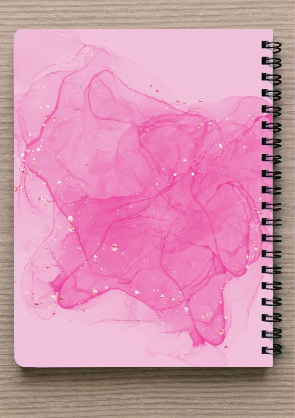 מחברת A4 -כתמי דיו ורודים עם נצנוץ