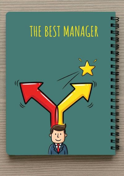 מחברת A5 וסימניה תואמת - מתנה למנהל "The best manager"