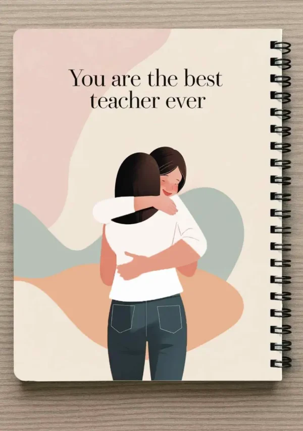מחברת ספירלה A5 וסימניה תואמת כמתנה למורה - You are the best teacher ever