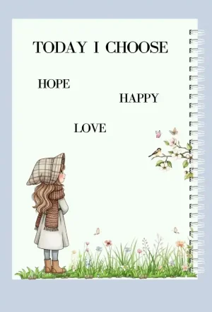 מחברת ספירלה Today I choose-hope, love, happy - A5