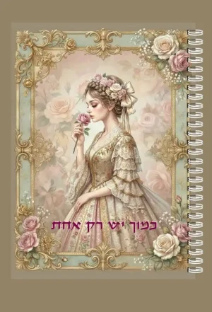 מחברת ספירלה A5 - "כמוך יש רק אחת" איור של אישה בסגנון וינטג' נוסטלגי